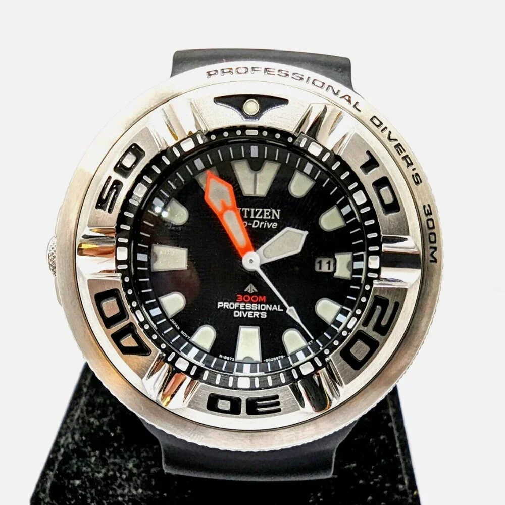 Citizen Promaster Black Dial Dive Watch Polyurethane Band
